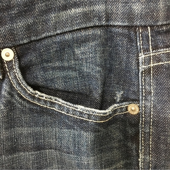 7 For All Mankind Dark Blue Boot Cut Jeans - Picture 4 of 9